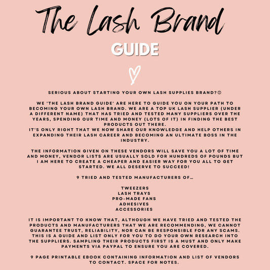 Lash Extension Suppliers/Vendors List - Start your own Brand