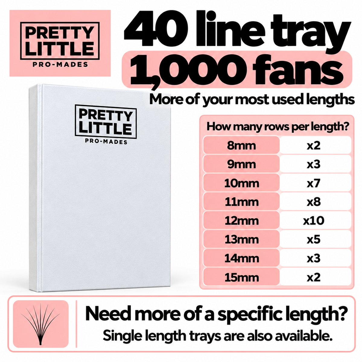 NARROW 10D 0.05 Pro-Made Fan Book (1000 Fans)