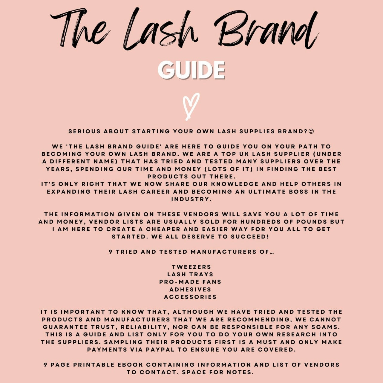 Lash Extension Suppliers/Vendors List - Start your own Brand